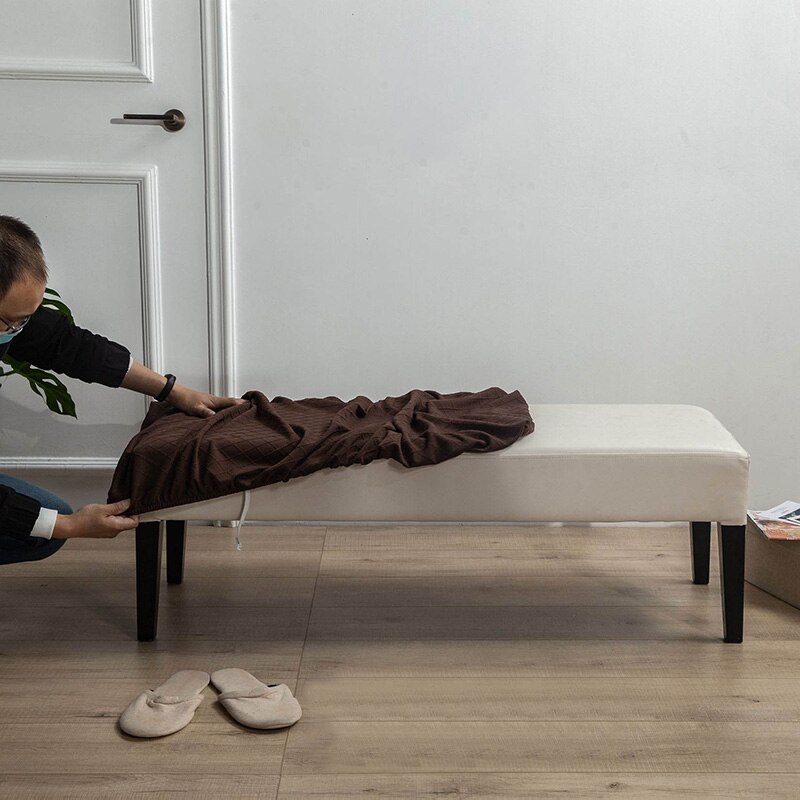 Coprigambe lungo Jacquard universale coprigambe per pianoforte in Spandex elasticizzato coprigambe per poggiapiedi rettangolari in tinta unita tutto-compreso