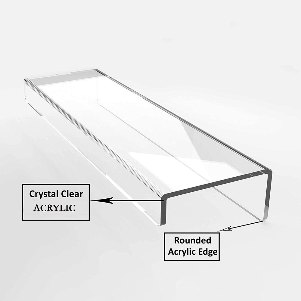 2 Stuks Acryl Muur Planken Transparant Acryl Badkamer Opbergrek Opknoping Planken Muur Gemonteerde Houders Voor Diversen Cosmetica