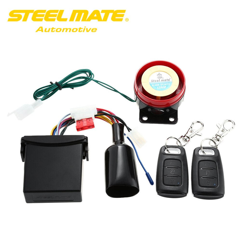Steelmate 886E 1 Way Motorcycle Alarm System Water Resistant ECU Motorcycle Engine Immobilization with Fashionable Transmitter