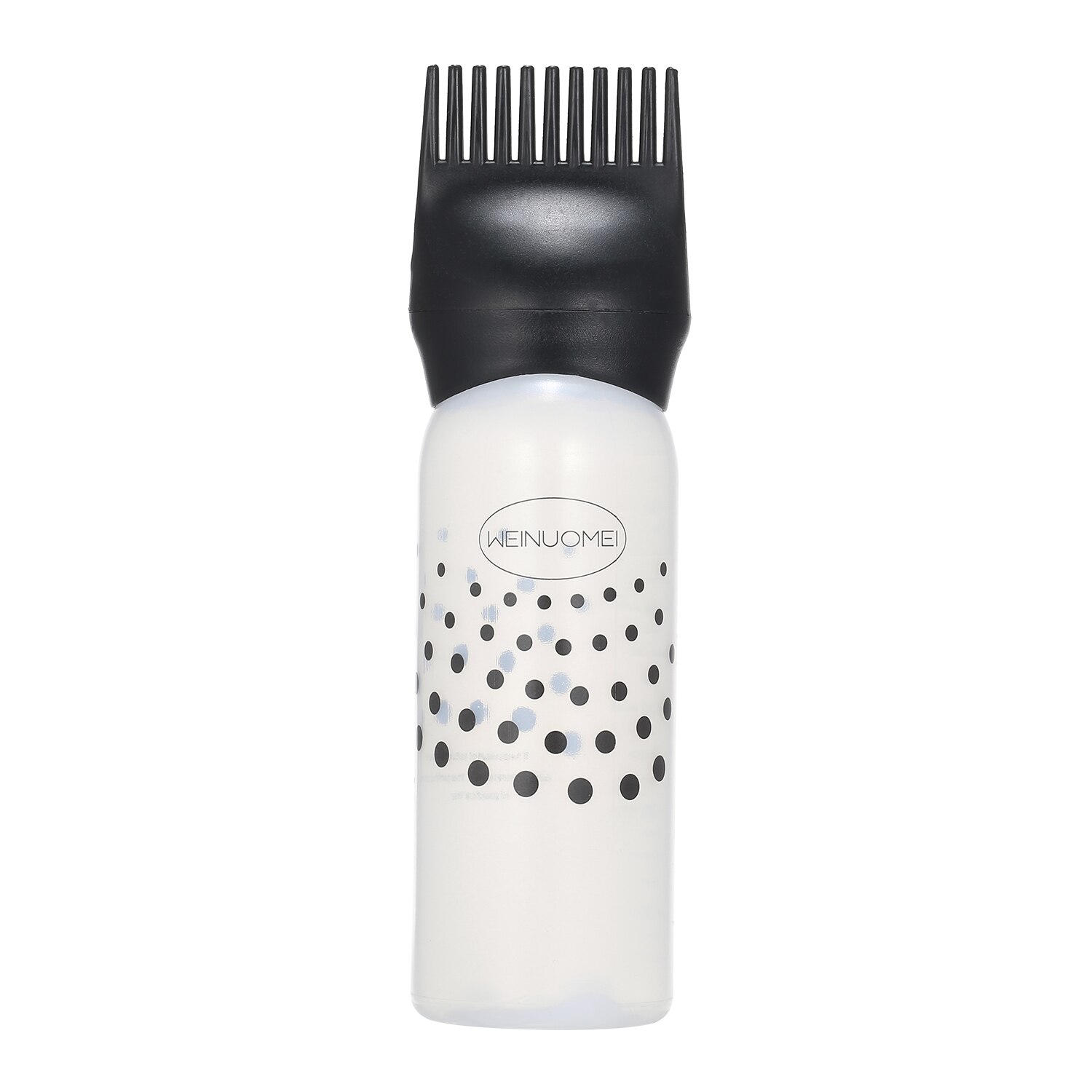 Pelo coloración y tinte aplicador de botellas dispensador con peine recargable raíz peine bote aplicador coloración del cabello en salón de estilo: Black