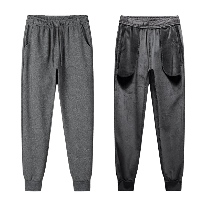 Inverno Più Velluto Super-Caldo Puro Cotone Da Jogging Pantaloni Degli Uomini Pantaloni Della Tuta Pantaloni di Formazione Pantaloni di Sport Degli Uomini di Abbigliamento Sportivo di Allenamento di Z021