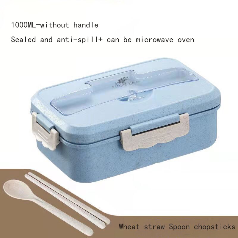 Fiambra – boîte à déjeuner pour enfants, conteneur de stockage de nourriture, boîte à bento isolée, boîte à collation japonaise, boîtes à petit déjeuner: Nordic Blue-1000ML