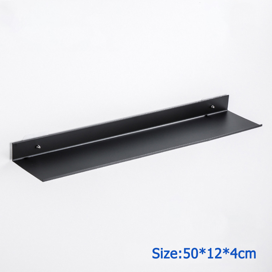 HOShower de cuisine rectangulaire en aluminium adhésif, rangement pour shampoing Regina, noir et blanc, évalué T1, 30 cm, 40 cm, 50 cm: jaune clair