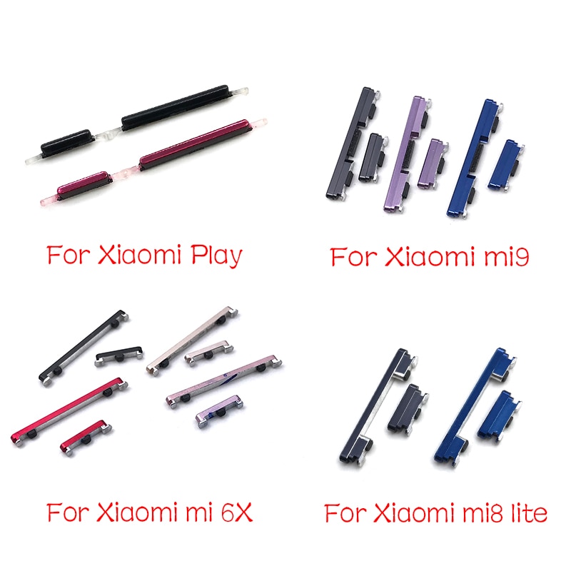 Side Power Key +Volume Button For Xiaomi Mi A2 6 6X 9 8 Lite Max Note 3 Play Parts