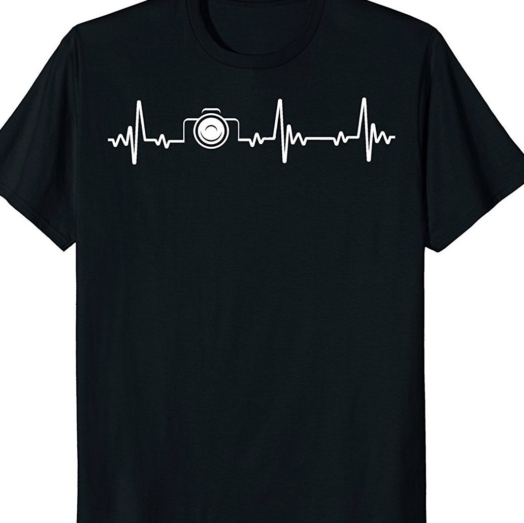 Photographer T Shirt Heartbeat Photography Mens Short Sleeve Tshirt Cotton T Shirts: L