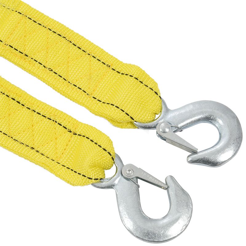 4M Heavy Duty 5 Ton Car Tow Cable Towing Pull Rope Strap Hooks Van Road Recovery
