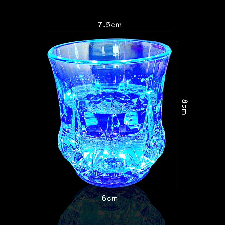 LED Luminous Cup Kids Toys Glow In The Dark Toys Party Wedding Decoration Liquid Induction Mug Wine Glass Beer Cup Toys