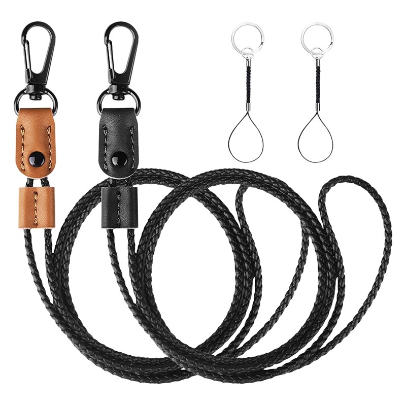 LUCKYKODOR 15 stuks leren gevlochten sleutelhangers kleurrijke autosleutelhangers sleutelband leren sleutelhanger lus voor uniseks dames en heren