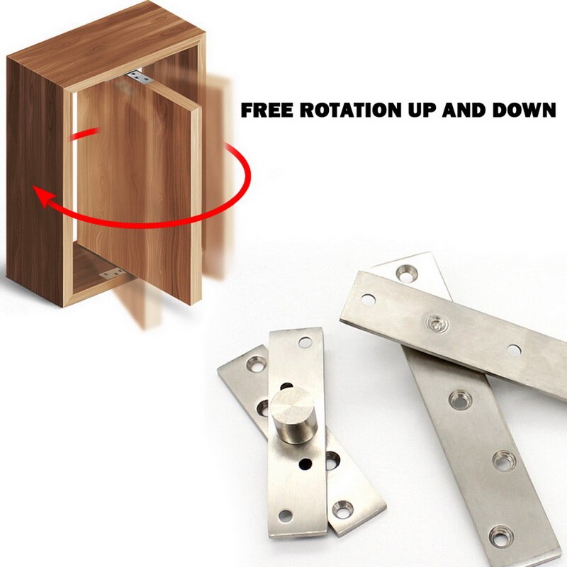 1Pcs 360 ° Roestvrijstalen Scharnieren Draaideur Tourniquet Scharnier Positionering De Deur As Verborgen Scharnier Up En Down as