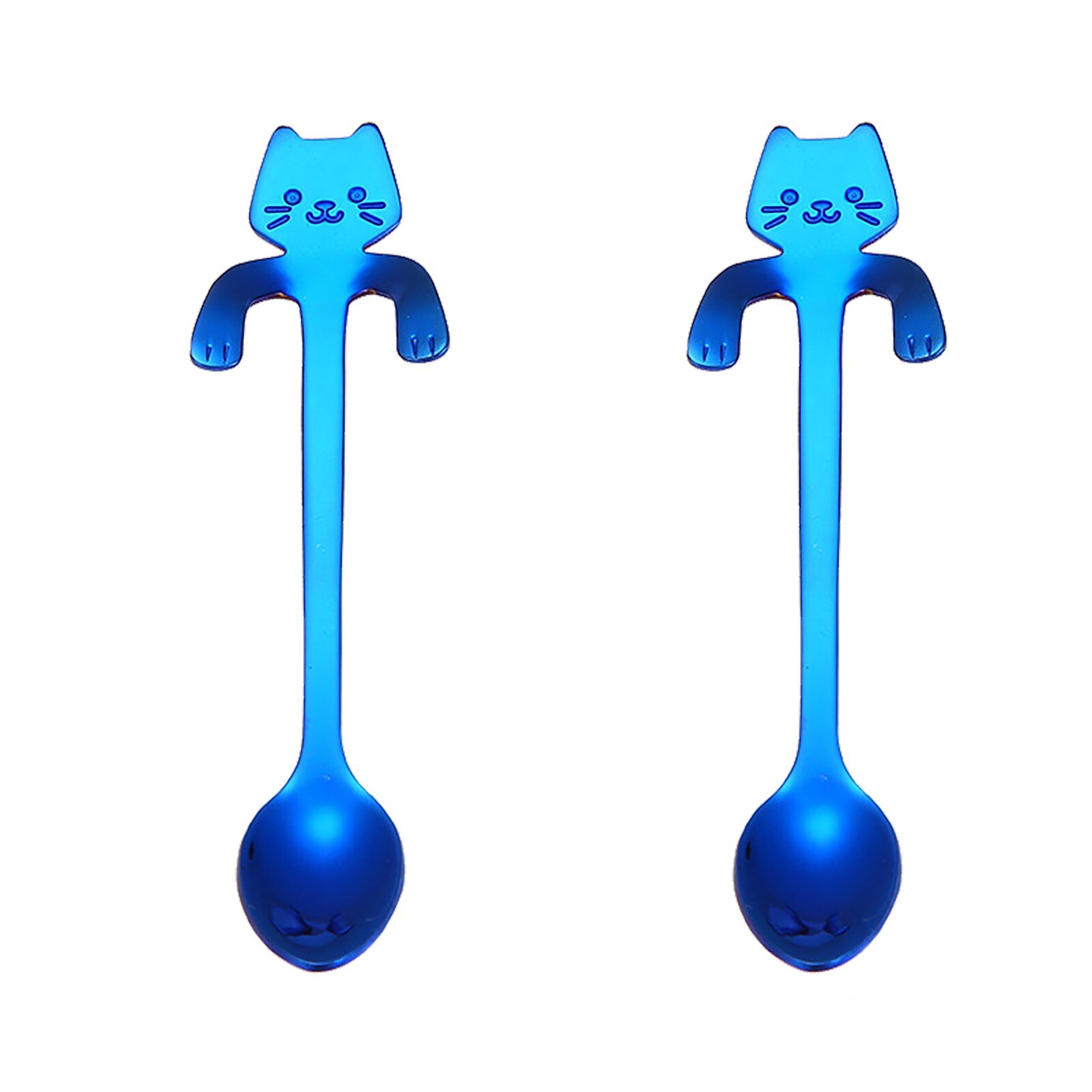 30# Cat Spoon Short Handle Spoons Flatware Coffee Drinking Tools Kitchen Gadge Tableware Flatware Supplies For Home Kitchen: C