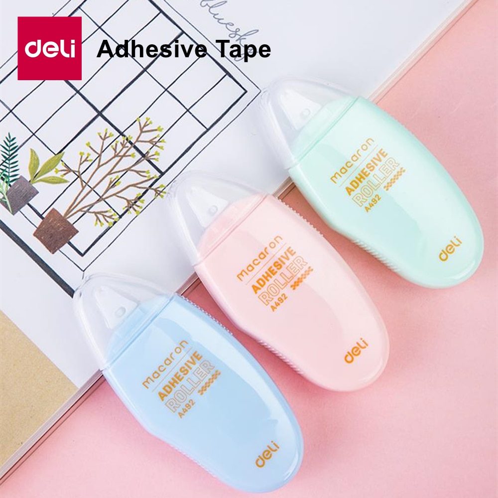 DELI Adhesive Roller Tape Glue 6mm*8m Student Double Sided Tape Strong StickySchool Office Stationery