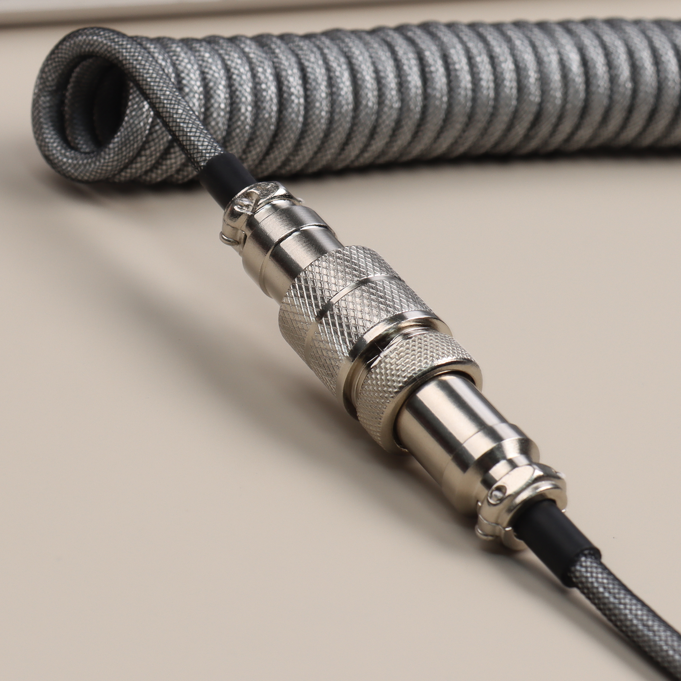 Cable de teclado Usb en espiral LANO, teclado en espiral negro, Cable Usb tipo C, conector de aviador de Metal, Cable de teclado Usb GX16 para juegos