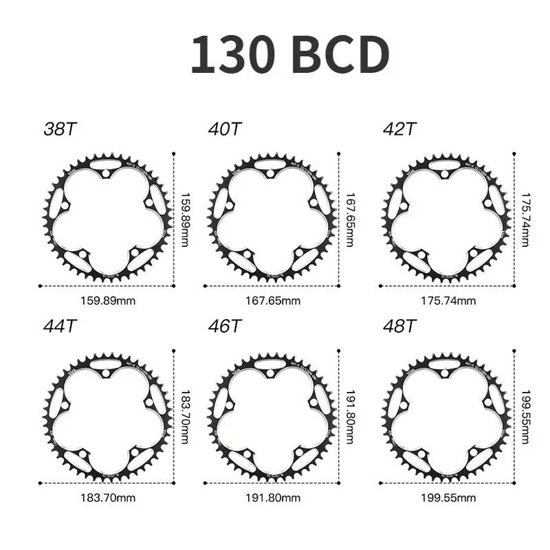 110 130 BCD Kettingblad 36 T 38 T 40 T 42 T 46 T 50 T 52 T 54 T 56 T 58 T 60 T Brede Smalle Keten Fiets Voor Shimano sram Fiets crank