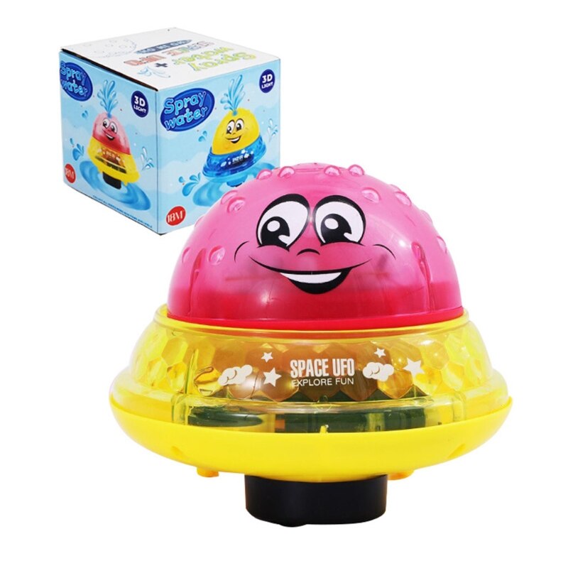 Elektrische Automatische Inductie Waternevel Bal Babybadje Speelgoed Led Kleurrijke Lichte Muziek Sprinkler Badkamer Bad Speelgoed: R