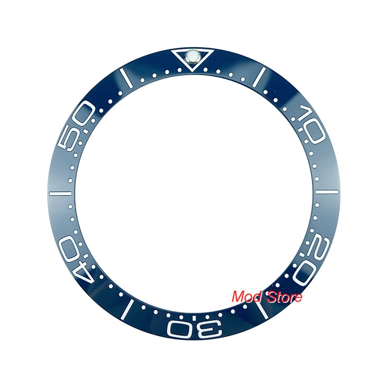 38Mm Zwart/Blauwe Keramische Bezel Insert Gemaakt Voor Sea Master SKX007 Herenhorloge: blue