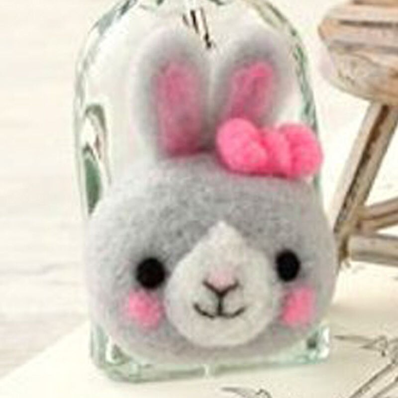 2 uds. Manualidades sin terminar DIY lana fieltro lindo oso Panda artesanía creativa muñeca de juguete de punto de lana de fieltro conjunto de paquete de Material