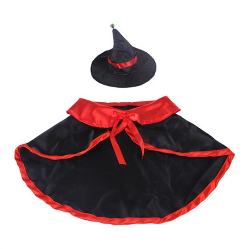 Halloween Huisdieren Kostuum Sets Hoed Heks Mantel Halloween Decoratieve Katten Honden Lace-Up Verstelbare Kiel Met Cap Festival Huisdier jurk