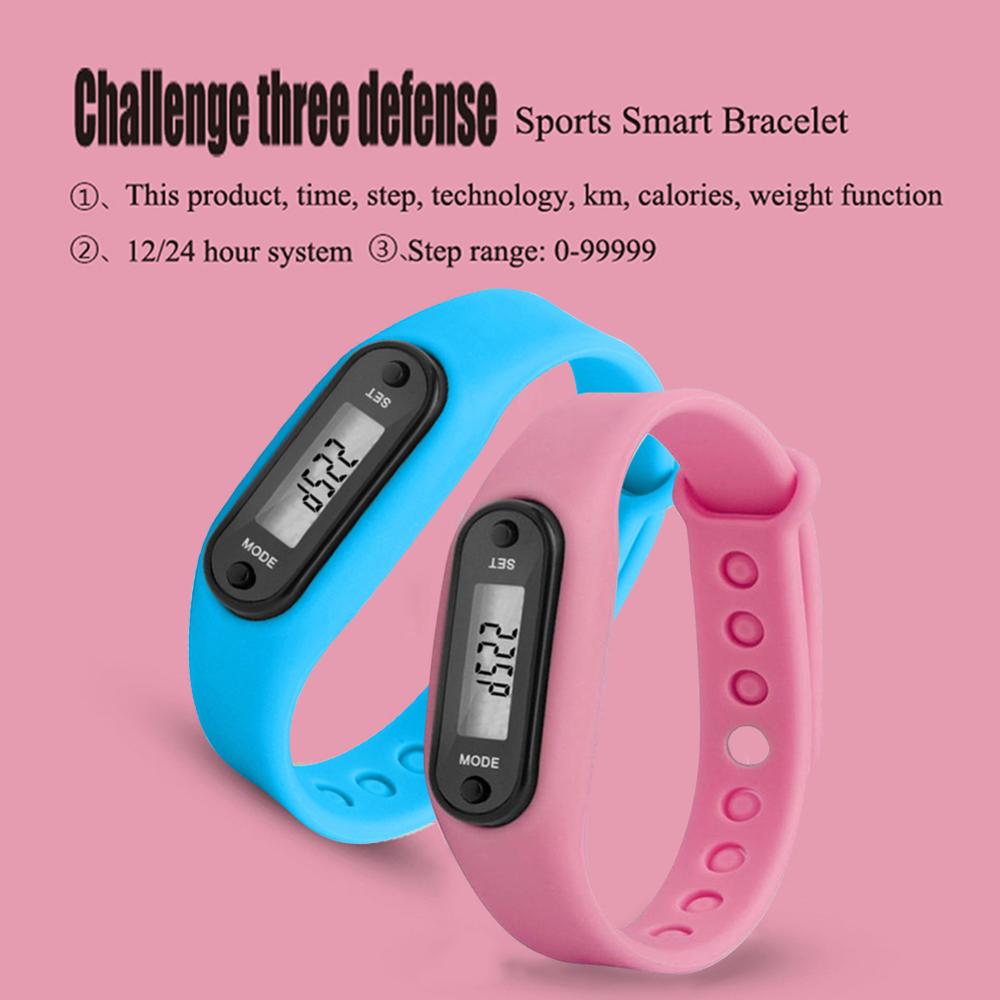 Pulsera de Reloj de pulsera inteligente deportiva con pantalla, medidor de ejercicios, rastreador de pasos, podómetro Digital LCD, contador de pasos para correr, contador de calorías al caminar