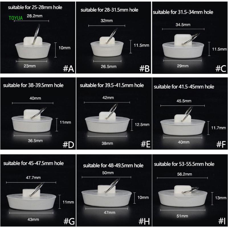 Rubber Bath Plug Universal Drain Stopper Sink Plug Sink Bathtub Water Stopper Mop Pool Plug for Bathtub Washbasin Sink NM