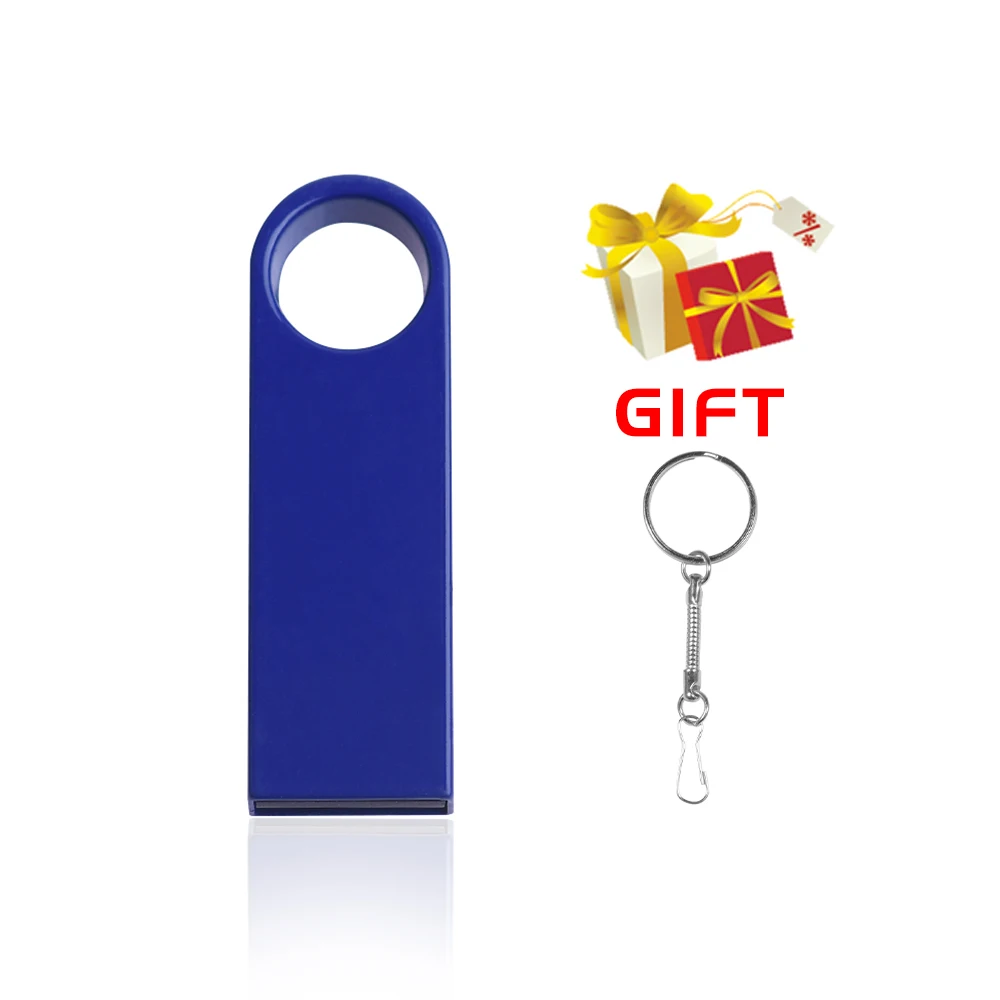 Hochgeschwindigkeits-USB-3. 0-Flash-Laufwerke 64GB Metall schwarz 32GB USB-Stick 16GB wasserdichter Memory-Stick kostenlos Schlüssel anhänger Geschäft u Disk: Blau / 4GB