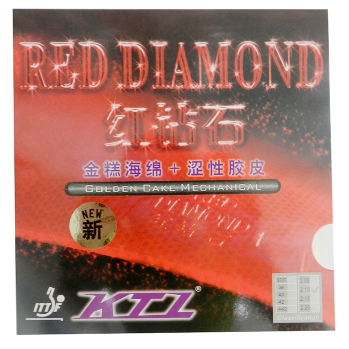 KTL LKT upgated verison( none ticky) RED DIAMOND Black Power table tennis rubber with golden cake sponge