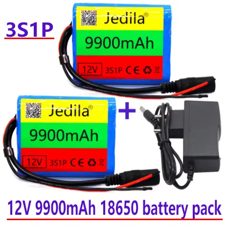 100%.New.12V.9900 mAh.3S1P.Batterie Au Lithium.18650.Batterie Au Lithium Pack Protection Conseil Recarregável.