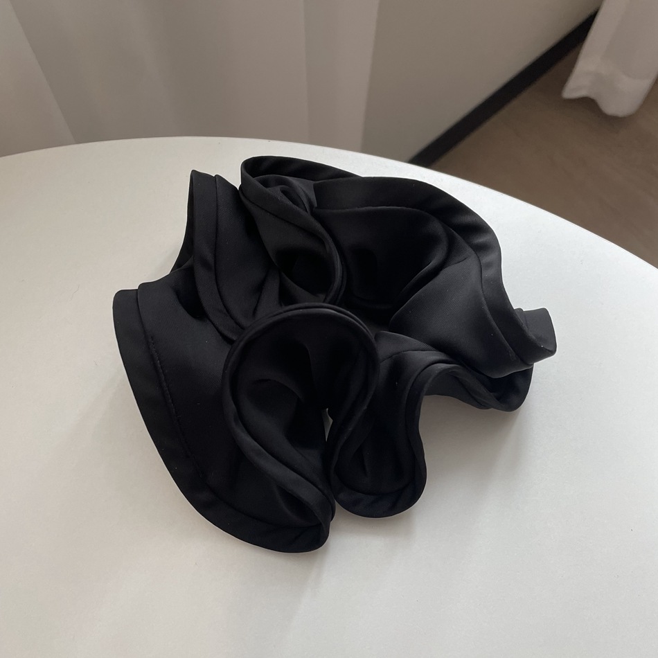 Coleteros grandes Satain de doble tela de seda satinada de estilo coreano, accesorios para el cabello para mujeres, bandas elásticas de alta gama para niñas