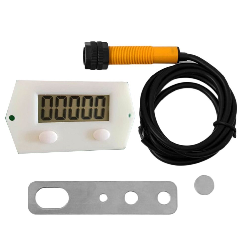 5-digit Digital Punch Electronic Counter Magnetic Inductive LCD Display Proximity Switch Round Powerful Magnet TT-5J