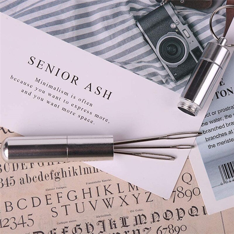 21 PCS Large Eye Sewing NeedlesSewing Sharp Needles Handmade Leather Needle Embroidery Thread Needle