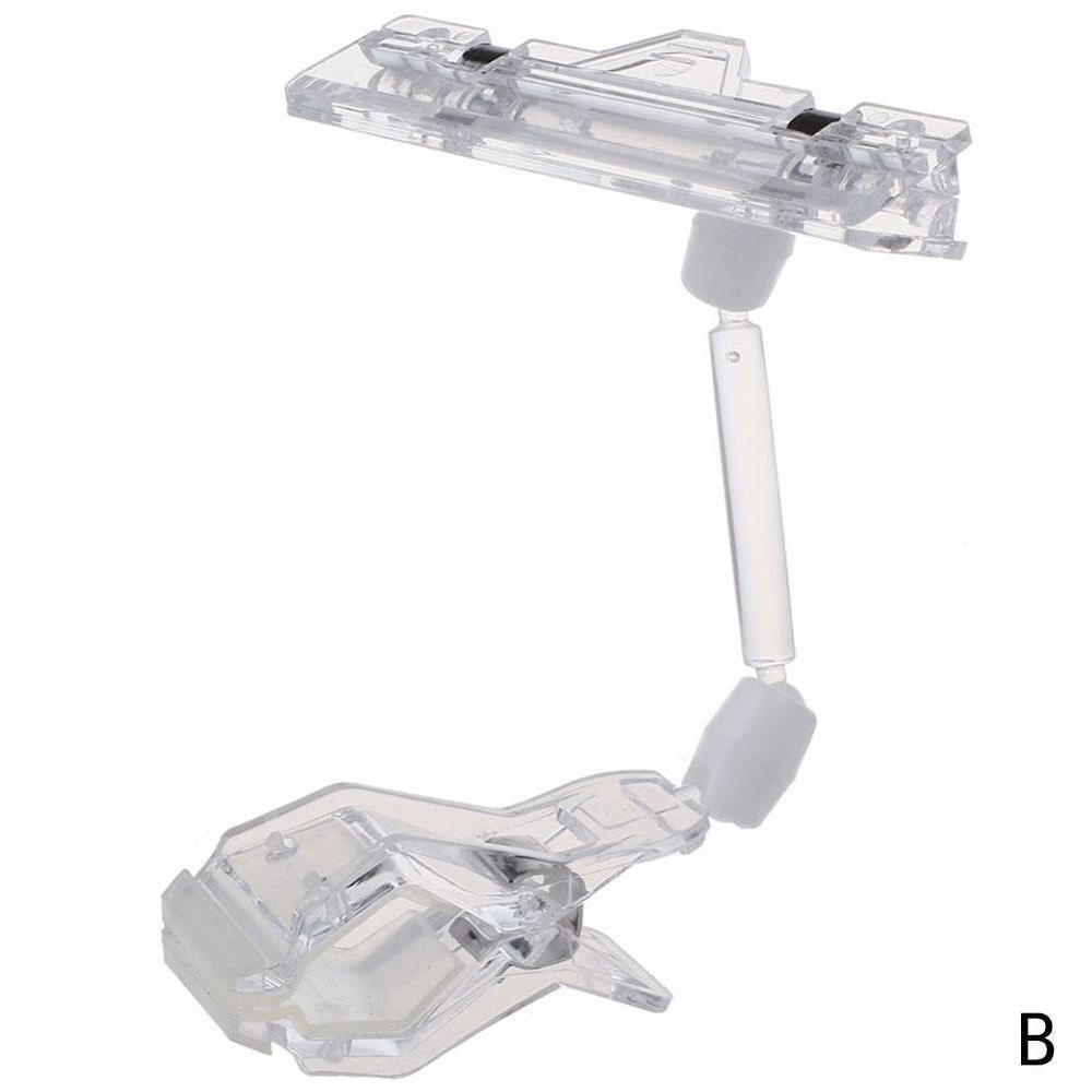 1pc genomskinliga plastkort display stativ dubbla clips justerbar skylt kort display hållare företag reklam mapp 3.3 " 4.95 ": B