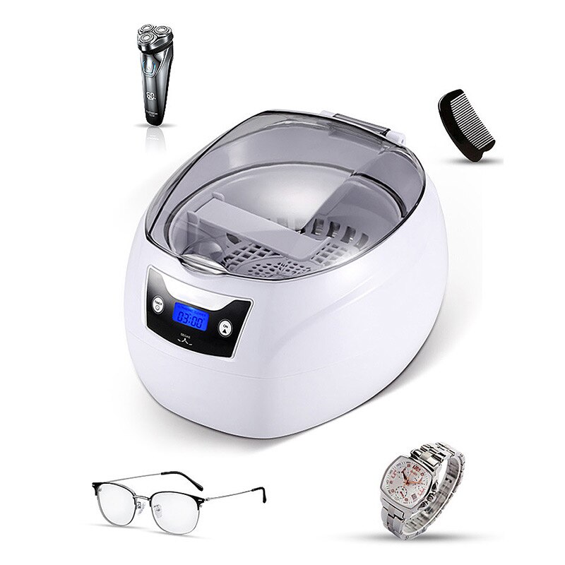 750ML 220v Ultrasonic Cleaner SUS304 Stainless Steel Jewelry glasses Ultrasonic Cleaning Machine