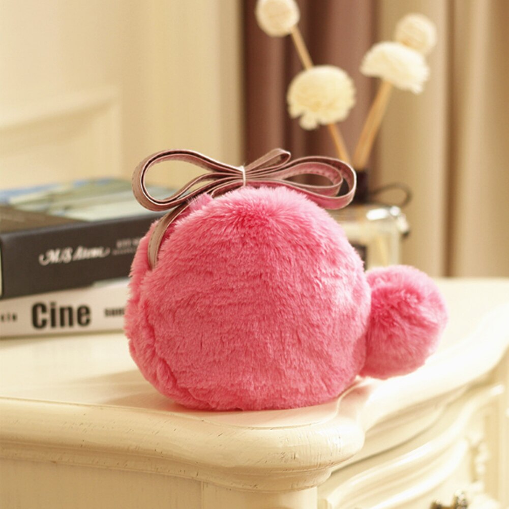 Kids Furry Bag Cross Body Lady Women Bag Faux Fur Shoulder Handbag Purse Tote Clutch Shoulder Bag Cute: Rose Red