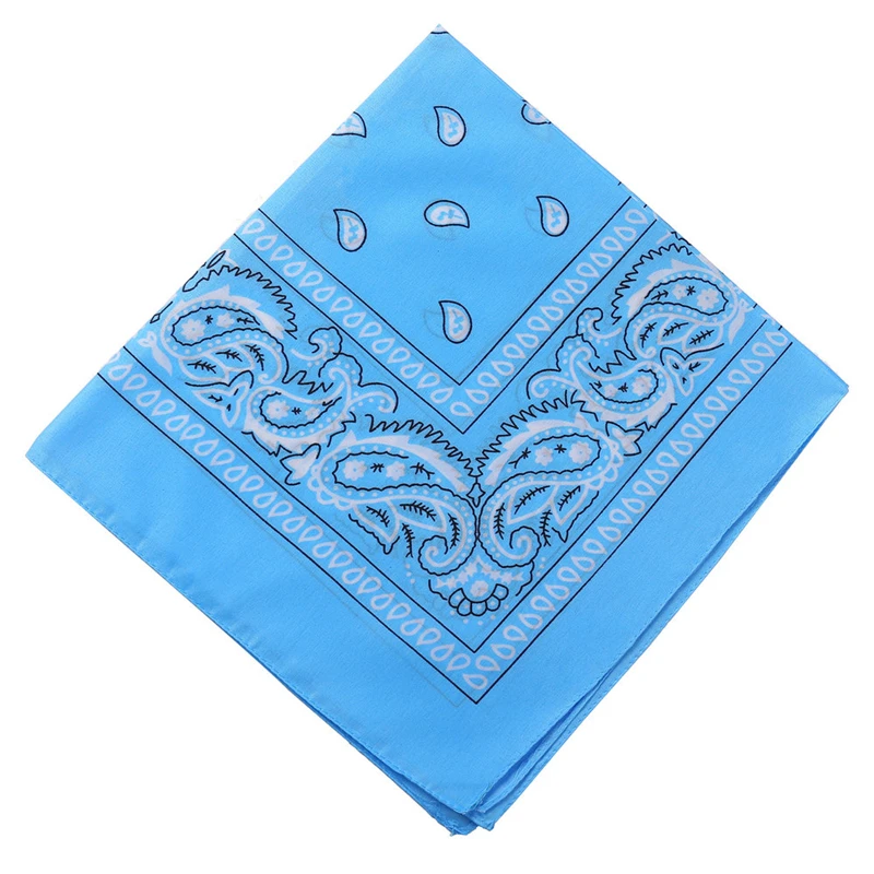 mujer Bandana bufanda niñas niños Punk pañuelos cuadrados sombreros bohemio pañuelo para la cabeza diademas accesorios para el cabello: Azul cielo