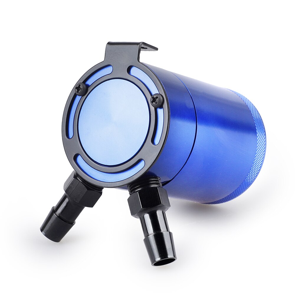 Tanque de captura de aceite Universal, bote compacto de 300ml, con volantes, depósito de aluminio de 2 puertos, tanque de combustible, hervidor transpirable de dos agujeros
