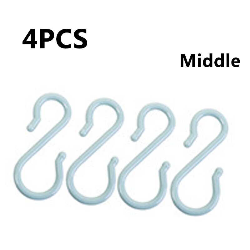 Opbevaring kroge kroge 3 farve opbevaringsartikler s formet plast multifunktion 1 sæt bøjle bøjler kroge til hjemmet forsyninger