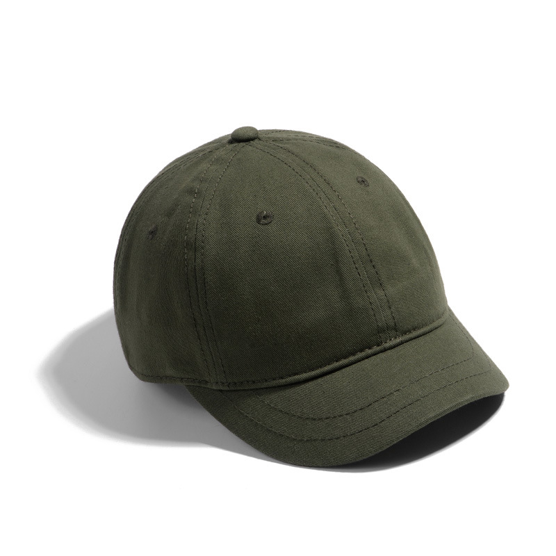 Adjustable Baseball Cap for Men and Women, Short Brim, 100% Cotton, Daily Sports, Large Hats, K-pop: GRAY
