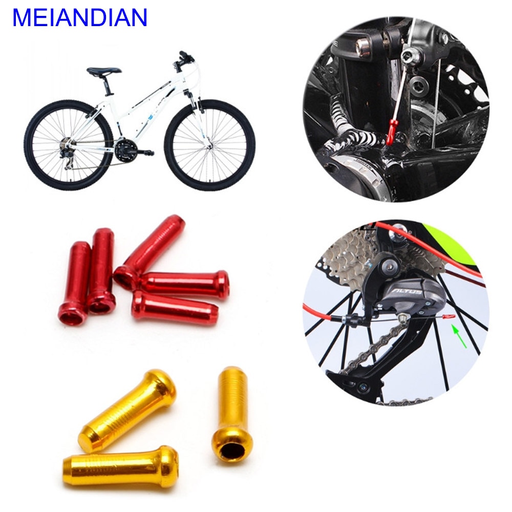 20 stk 1 sæt 7 farver bremsekabel endehætte kabel dele aluminium mtb cykel cykel linje kernehætte dækning gearskiftebremse