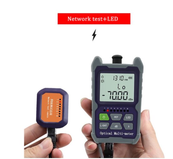 FTTH Mini 4 in 1 Optical Power Meter Rechargeable lithium Fiber Optical Network test SC/FC/ST Universal interface Connector: Recharge -50to26