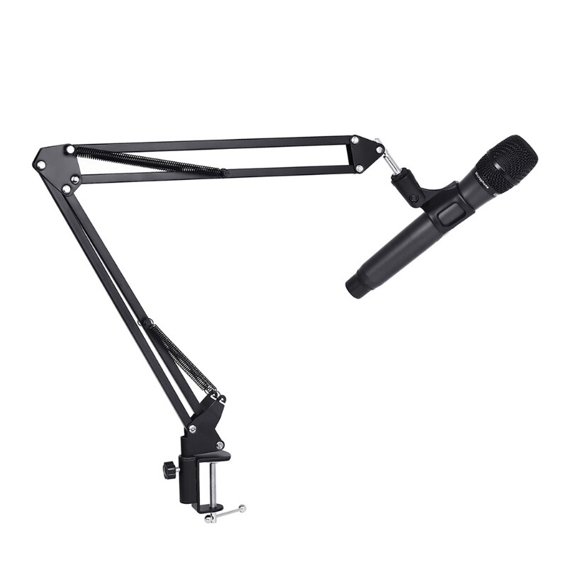 Microphone Scissor Arm Stand Desktop Mic Clip Holder Tripod Live Cantilever Bracket Microphone Bracket Extendable