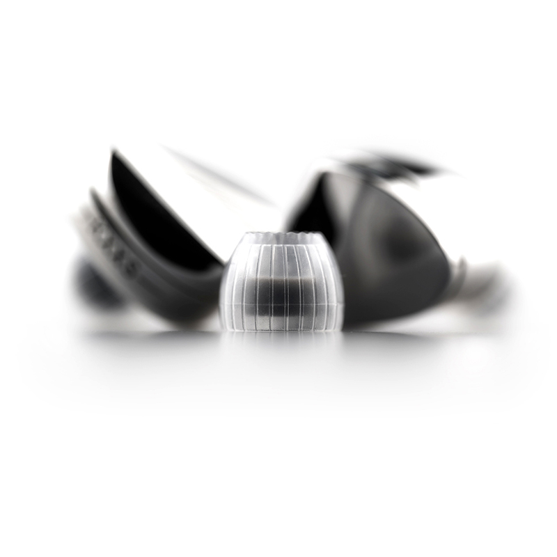 Moondrop Spring Tips Silicone Soft Earphone Ear-Tips for IEMs 3 Pairs Compatible the Nozzle Diameter for 4.8mm-6.4mm