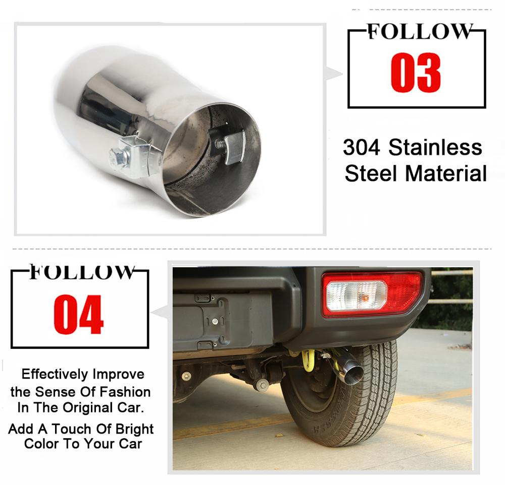 Für Suzuki Jimny 2022 JB64 JB74 Auto Auspuff Endrohren Auspuff Endrohr Auto Außen Zubehör Chrom