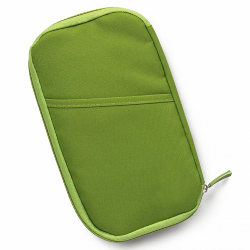 Travel Passport Credit Id-kaart Houder Cash Wallet Organizer Bag Purse Portemonnee: Groen