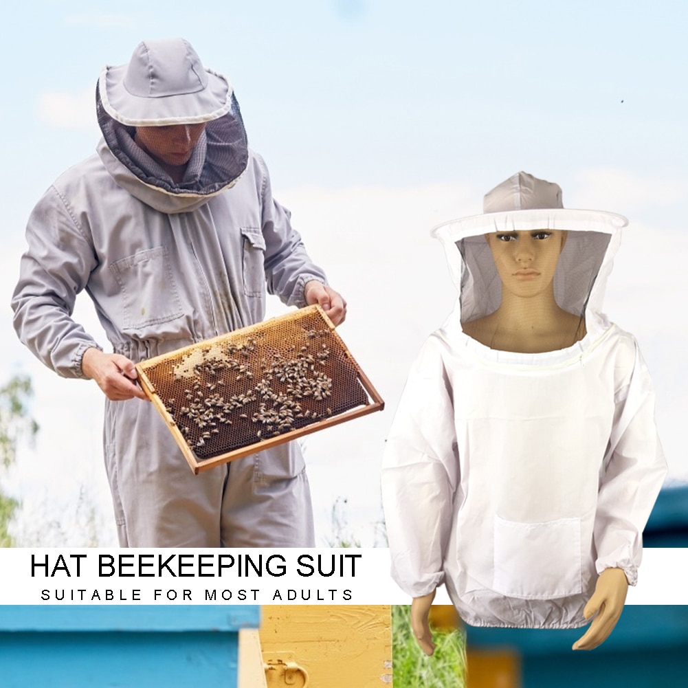 Beekeeping Clothing Protective Top with Detachable Veil Cap Face Mask Bee Keepers Beekeeper Supplies for Women Men