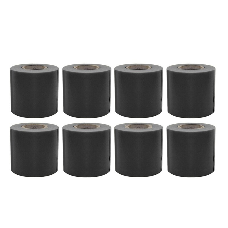 8Pcs Airconditioning Lnsulation Buis Bandage Tape Waterdichte Pvc Airconditioning Buis Banden: Black