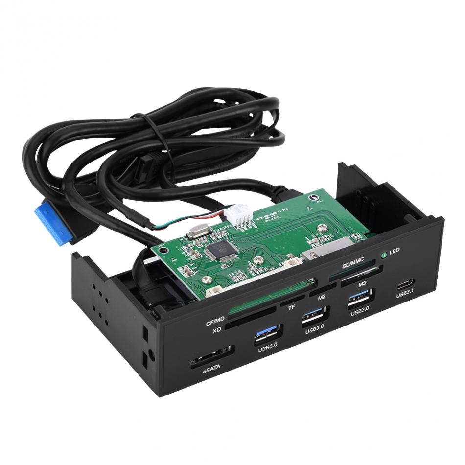 STW 3125 panel Wielofunkcyjne Wewnętrzny Czytnik Kart Czytnik Kart 5.25 cali PC płyta Przedni obsługuje karty SD SM XD CF M2 MSO