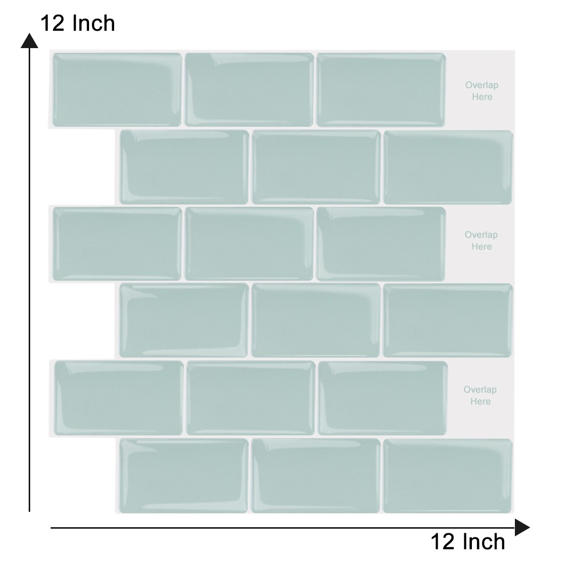 Vividtiles 12*12 Inch Self Adhesive 3D Peel and Stick Subway Wall Tiles for Kitchen &amp; Bathroom Backsplash - 10 Sheet: BBW56