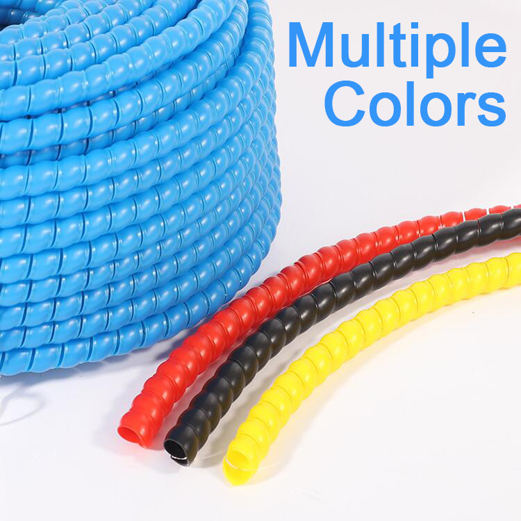 iBudim 1meter 14mm Winding Tube Cable Organizer Pipe Protection Spiral Wrap Wire Protector Cover Cable Management Clips Holder