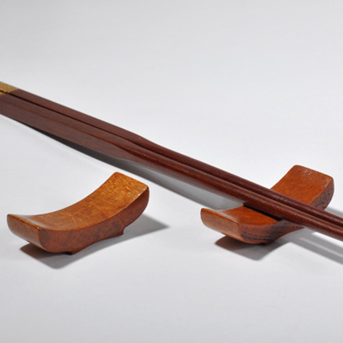 Palillos chinos de madera con en forma de barco, estante de descanso, palillos, práctico, soporte para el hogar, cocina, 6 uds.
