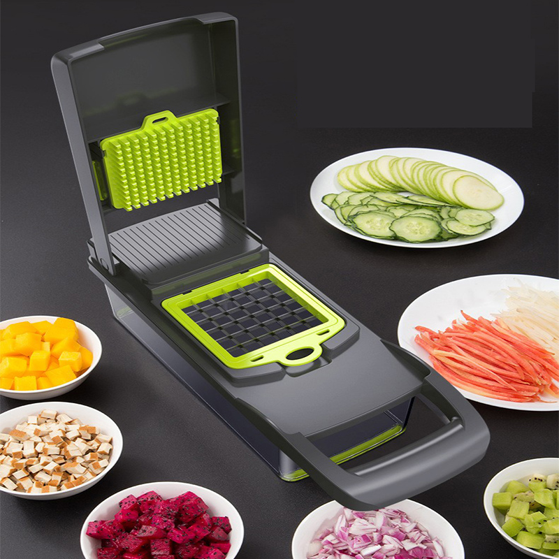 Pelador multifuncional, rebanador de cebolla, pelador de zanahorias, rallador, herramienta de cocina, cortador para fruta y verdura, rallador, cortador A