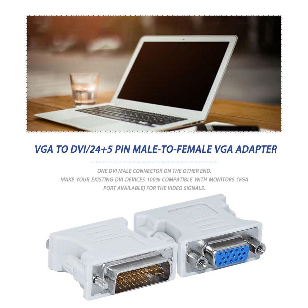 L-Vorm DVI-I Naar Vga Adapter,90 Graden Dvi 24 + 5 29Pin Male Naar Vga 15 Pin Female Converter Connector Adapter Voor Laptop